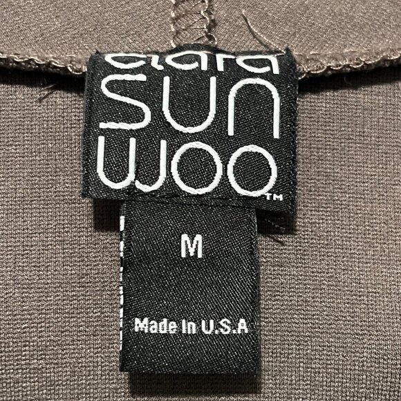 Clara Sun Woo Womens Open Ponte Cardigan M Lagenlook Lagom Capsule Layers Artsy - Picture 3 of 7